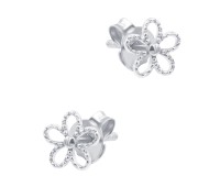 Beautiful Flower Shaped Silver Stud Earring STS-6480